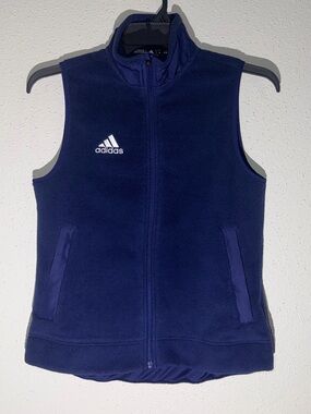 Adidas Fleece Sportswear Vest Men’s Size Medium Navy Blue